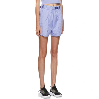 Shop Nike Purple Swoosh Shorts