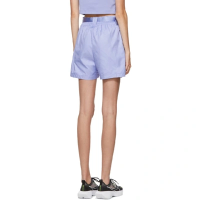 Shop Nike Purple Swoosh Shorts