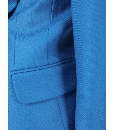 Shop Maison Rabih Kayrouz Blue Twill Woven Jacket