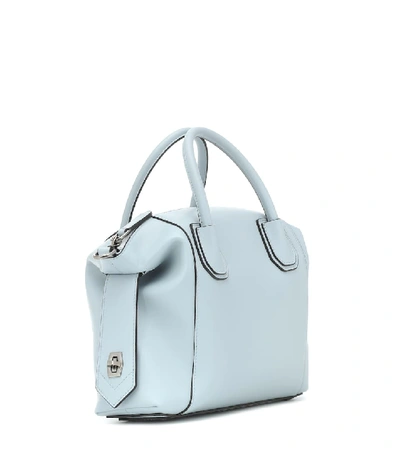 Shop Givenchy Antigona Soft Small Leather Tote In Blue