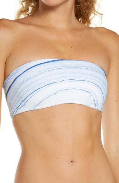 Shop L*space Beach Wave Strapless Swim Top In Marble