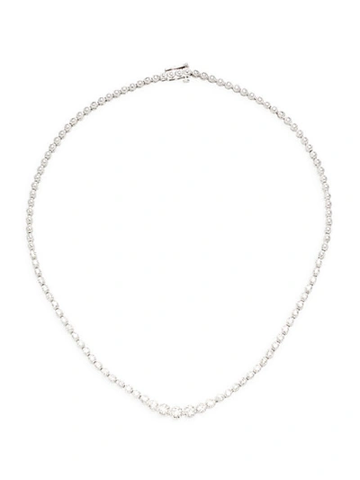 Shop Saks Fifth Avenue Illusion 14k White Gold & Diamond Necklace