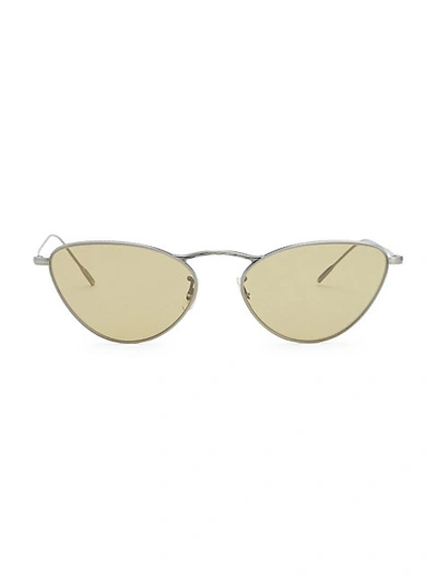 Shop Oliver Peoples Lelaina 56mm Cat Eye Sunglasses In Gold