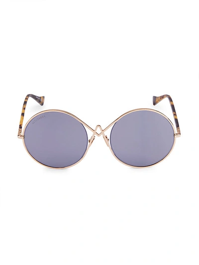 Shop Altuzarra 60mm Round Sunglasses In Gold