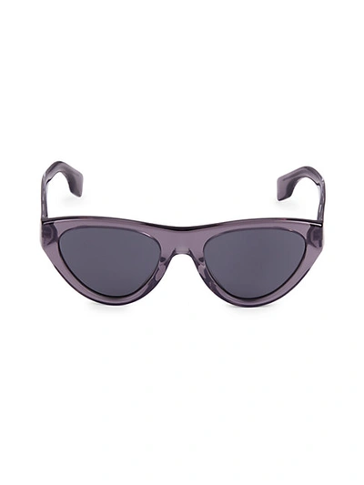 Shop Burberry 52mm Solid Transparent Sunglasses In Grey