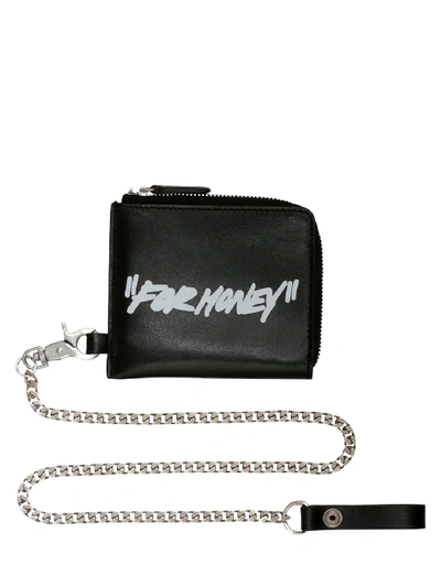 Shop Off-white For Money Chain Wallet In Black