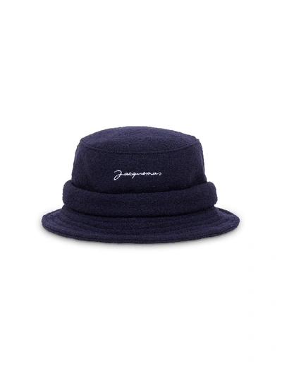 Shop Jacquemus Le Bob Wool Hat In Blu