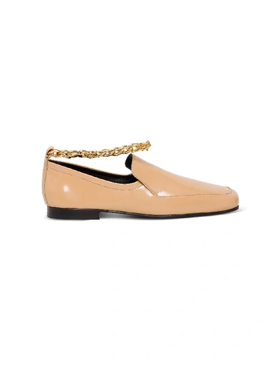 Shop By Far Loafer With Chain In Beige