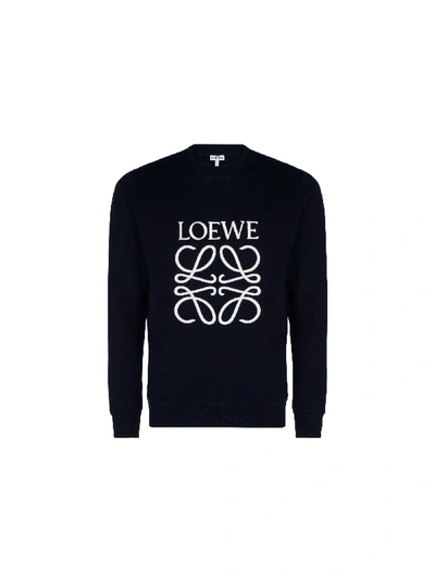 Shop Loewe Sweatshirt In Navy Blue