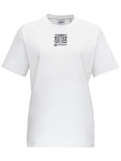 Shop Burberry Carrick Tee In White