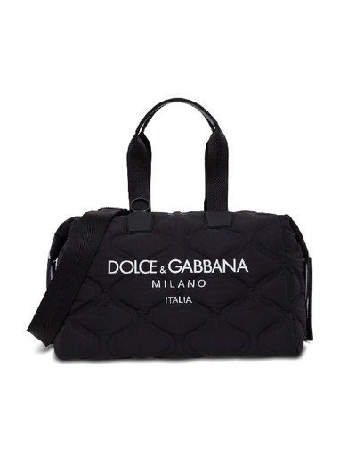 Shop Dolce & Gabbana Logo Print Tote Bag In Black