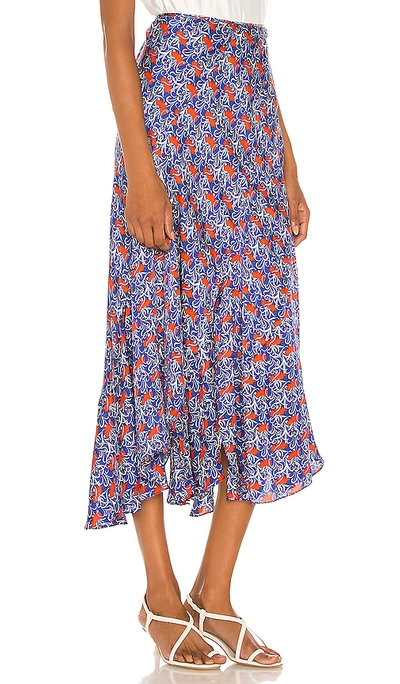 Shop Alexis Serodie Skirt In Azure Lilies