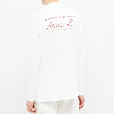 NWT MARTINE ROSE Logo Mock Neck Long Sleeve Shirt - Size XLARGE - White