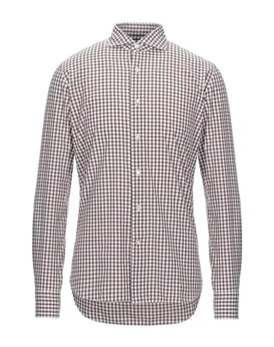 Shop Alessandro Gherardi Checked Shirt In Dark Brown