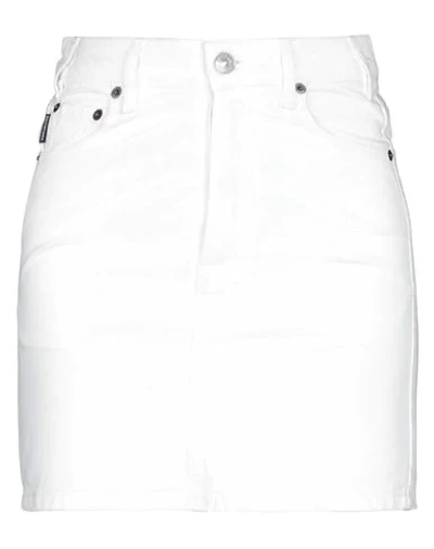 Shop Balenciaga Denim Skirt In White