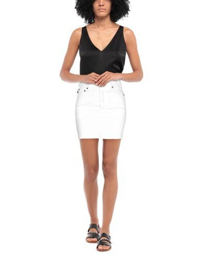 Shop Balenciaga Denim Skirt In White
