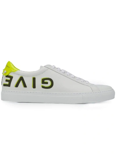 Shop Givenchy White And Yellow Leather Urban Street Sneakers