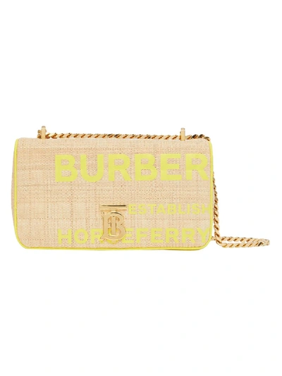 Shop Burberry Small Fluorescent Yellow Horseferry Lola Bag