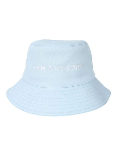 Shop Burberry 'i Am A Unicorn' Bucket Hat In Blue
