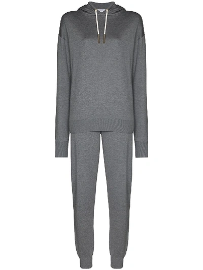 Shop Olivia Von Halle Gia Hoodie Set In Grey