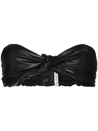 Shop Alessandra Rich Tie-front Bralet Top In Black