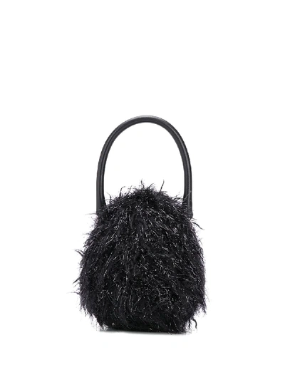 Shop Simone Rocha Faux-fur Detailed Handbag In Black