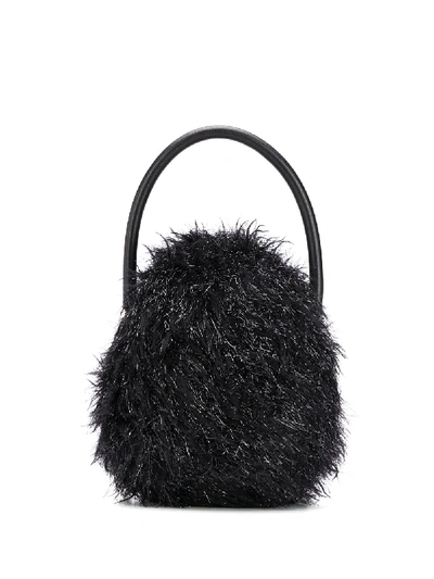 Shop Simone Rocha Furry Tote Bag In Black