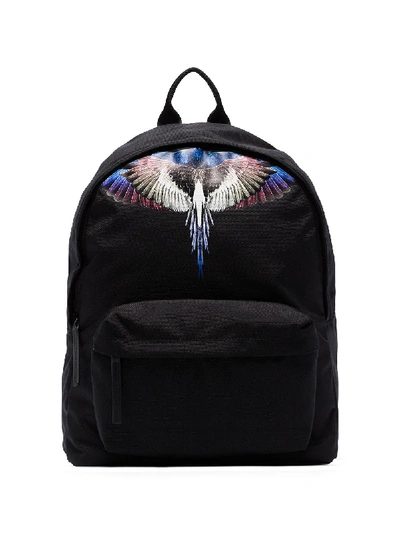 Shop Marcelo Burlon County Of Milan Wings Graphic-print Backpack In Black