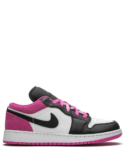 Shop Jordan Air  1 Low Se "black/active Fuchsia" Sneakers In Pink