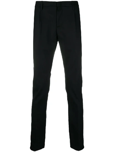 Shop Dondup Slim-fit Tailored Trousers In Black