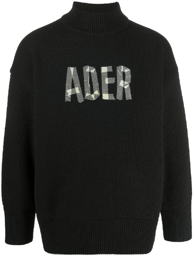 Shop Ader Error Logo Knit Jumper In Black