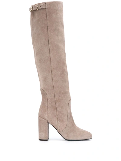 PATRIZIA PEPE BLOCK-HEEL KNEE BOOTS 