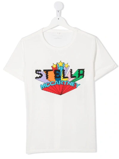 Stella Mccartney Logo Print Short-sleeved T-shirt In White