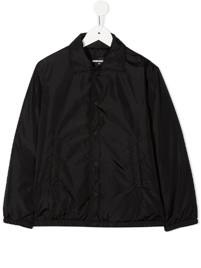 Shop Dsquared2 Logo-print Jacket In Black