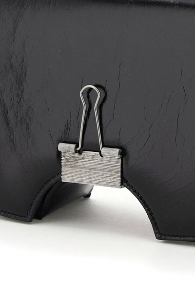 Shop Off-white Swiss Flap Bag Binder Clip In Black