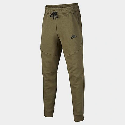 Shop Nike Boys' Sportswear Tech Fleece Jogger Pants In Green