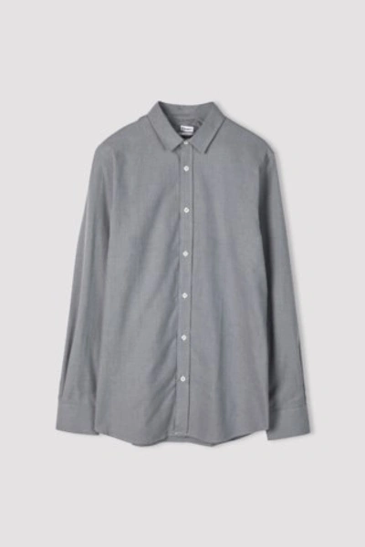 Shop Filippa K Ben Herrigbone Shirt In Grey Melange Herringbone
