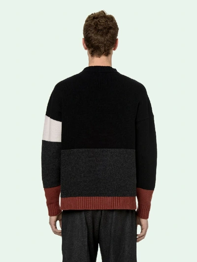 Shop Off-white Color Block Sweater In Black