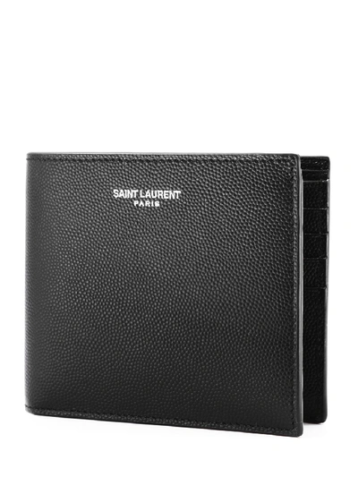 Shop Saint Laurent Leather Wallet Black