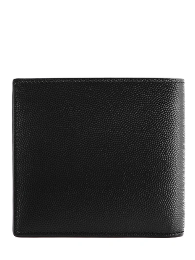 Shop Saint Laurent Leather Wallet Black