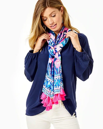 Shop Lilly Pulitzer Resort Scarf In Multi Lets Get Wild Engineered Wrap