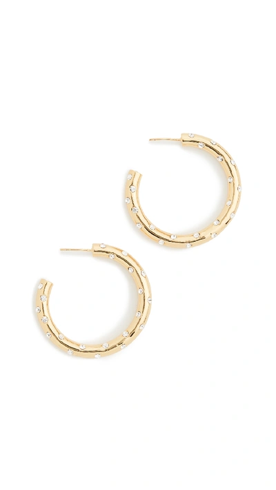 Shop Cult Gaia Roksana Rhinestone Earrings In Gold