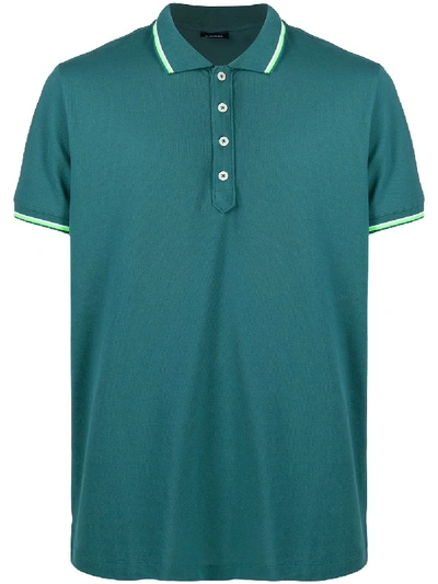 Shop Diesel Logo Patch Polo Shirt In Green