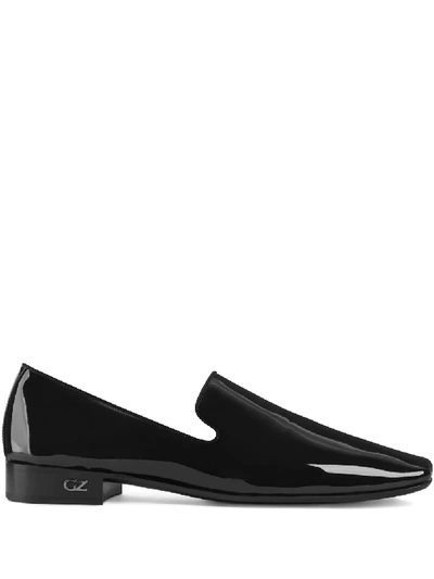 Shop Giuseppe Zanotti Elio Patent-effect Loafers In Black
