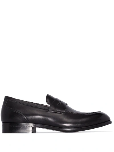 Shop Ermenegildo Zegna Penny Loafers In Black