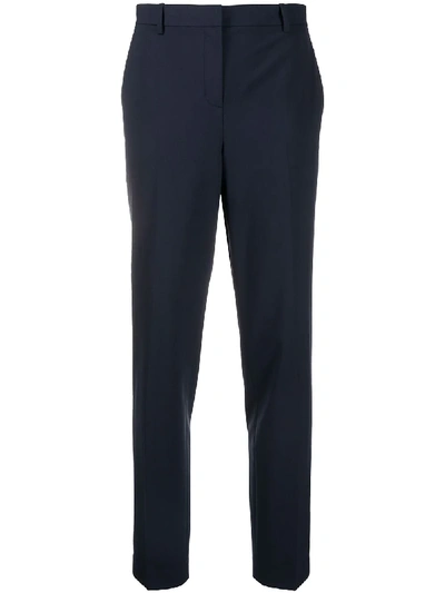 Theory Precision Ponte Cropped Trousers In Blue