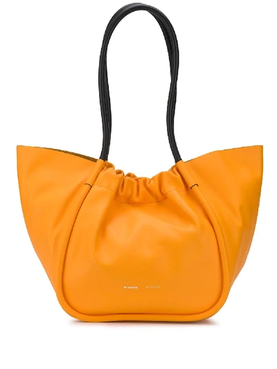 Shop Proenza Schouler Small Ruched Tote Bag In Orange