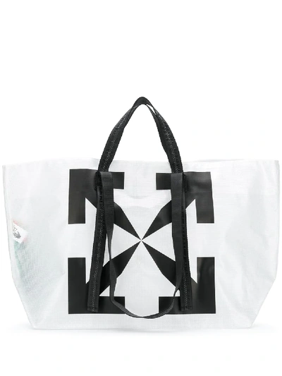 Shop Off-white Arrows Tote Bag In White