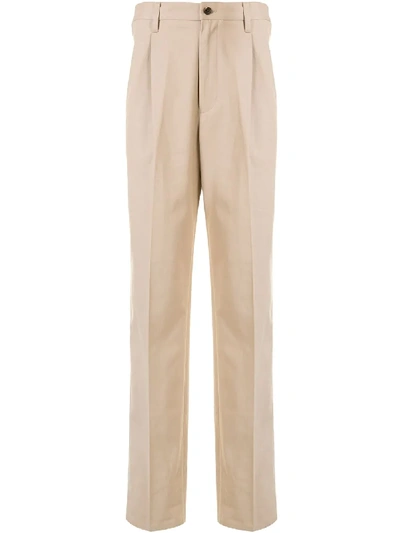 Shop Kent & Curwen Straight Leg Tailored Trousers In Brown