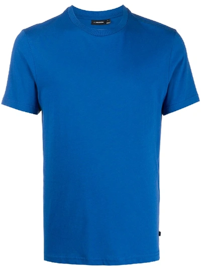 Shop J. Lindeberg Crew Neck T-shirt In Blue